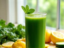 Detox Saft und frisches Obst